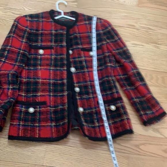 J.Mc LAUGHLIN FOR SANYO PLAID BLAZER JACKET SIZE 10 - Picture 9 of 10